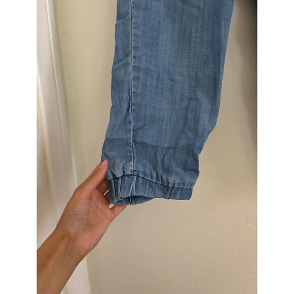 Talbots Pants Women's 2 Blue Jogger Weekend Wash High Rise Pockets Elastic Waist - Picture 4 of 11